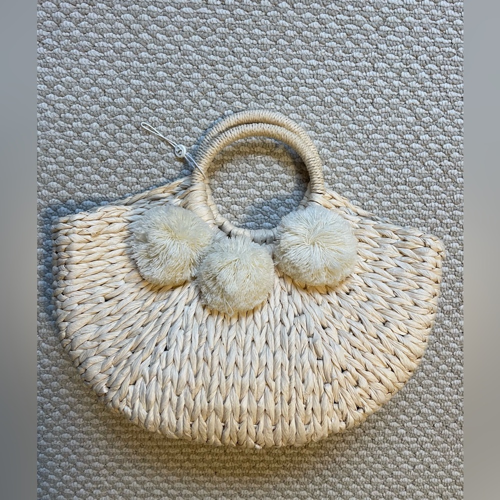 Shiraleah COCO TOTE Bag Woven Straw Handbag IVORY